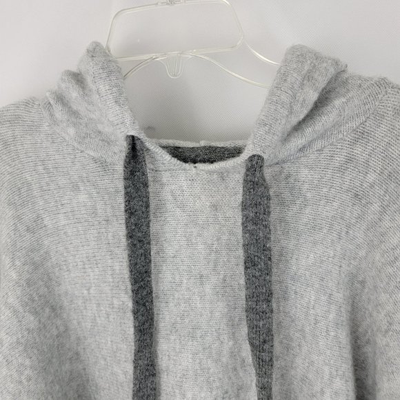 H&M Pringle Of Scotland Womens XS Hoodie GRAY Knit Sweater Oversized Wool Blend - Picture 2 of 14